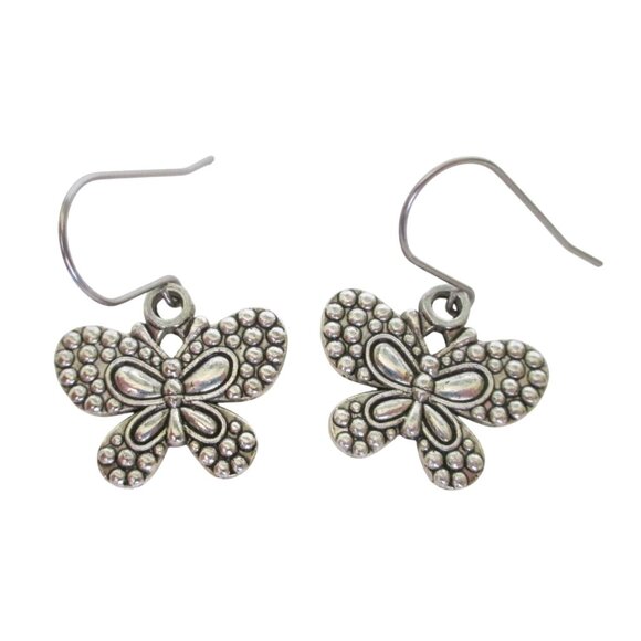 New Butterfly Dangle Pierced Earrings - Nature Bug Insect Jewelry Gift - Picture 1 of 5